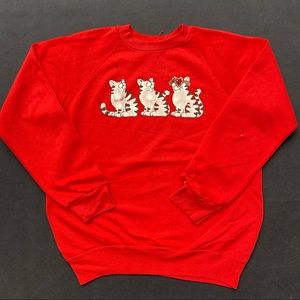 Vintage women’s cat sweater size l